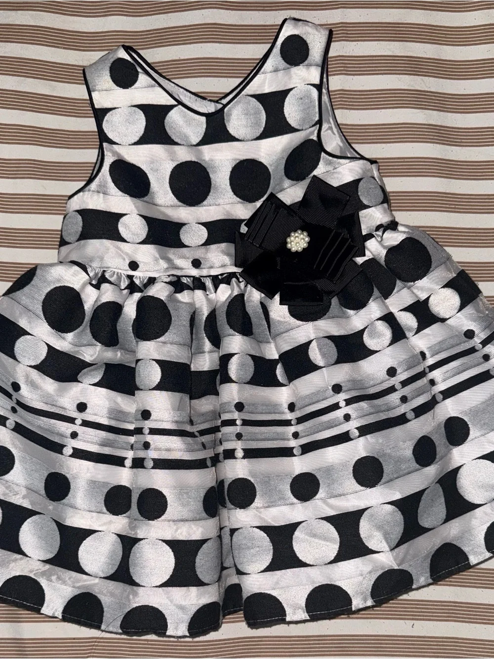 marmellata Black and White Polka Dot Formal Dress for Girls